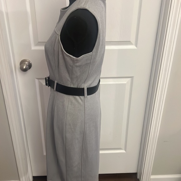 Calvin Klein Gray Belted Sheath Dress - Picture 2 of 4